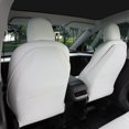 thumbnail image 1 of EVANDCAR Leather Seat Back Protector for Model 3/Y/S, Wear-Resistant Car Kick Mats with Organizer Pocket, Set of 2 (White), 1 of 14