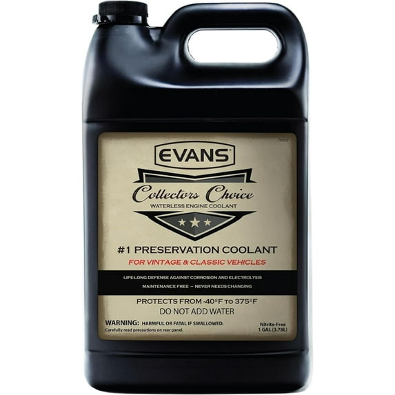 EVANS EC31001 Collectors Choice Waterless Engine Coolant for Vintage and Classic Cars, 1 Gallon