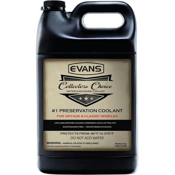 EVANS EC31001 Collectors Choice Waterless Engine Coolant for Vintage and Classic Cars, 1 Gallon