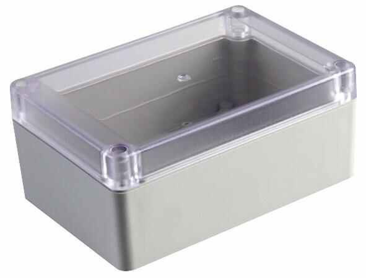 EVATRON - IP65 ABS Junction Box Enclosure with Clear Lid - 125x85x55mm