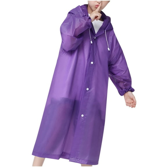 EVC Children's Fashion Outdoor Raincoat Travel Raincoat Transparent Thick Adult Rain gear