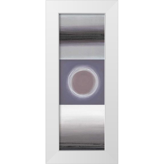 EVE 7x14 White Modern Wood Framed Museum Art Print Titled - Lavender in Motion II