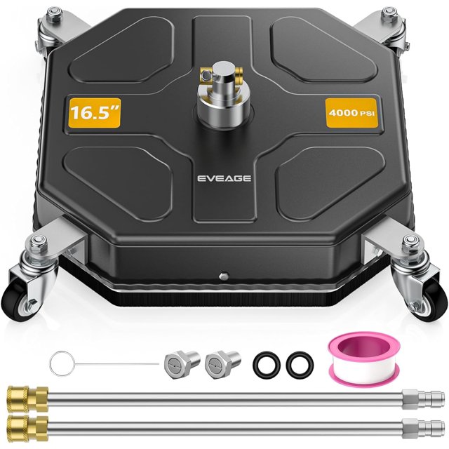 EVEAGE 16.5" Pressure Washer Surface Cleaner Attachment with Wheels