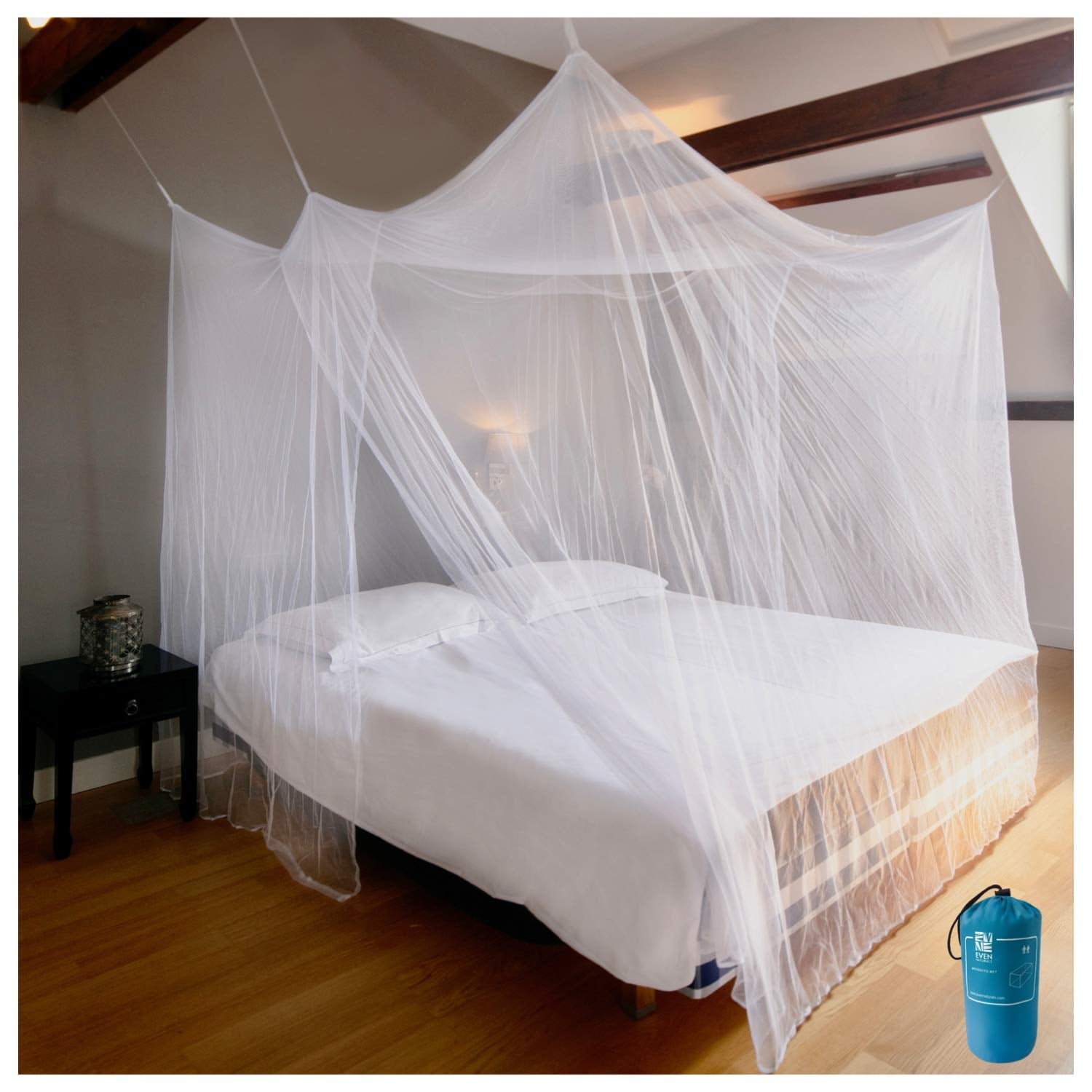 Premium Rectangular Mosquito Net for Beds – 2 Side Openings – Ideal for  Home & Travel