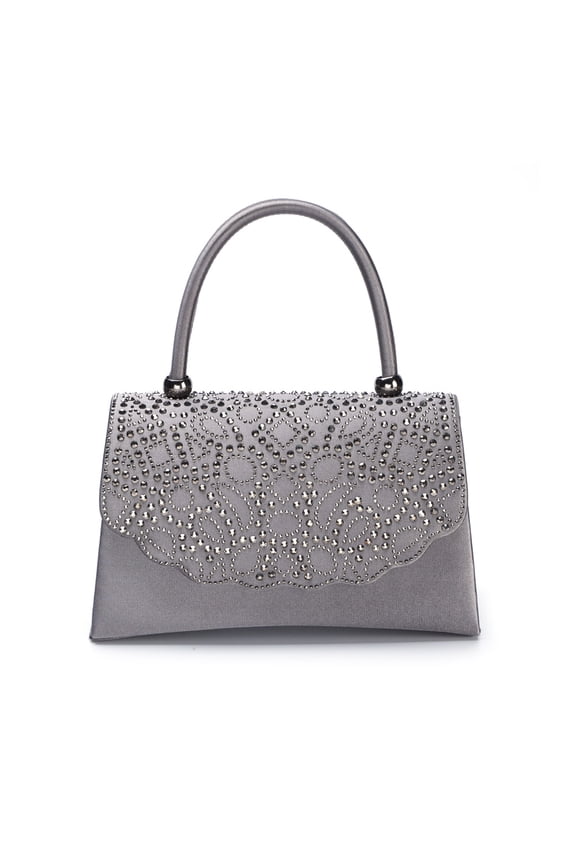 EVENING HANDBAG, KAITE BAG PEWTER
