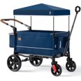 thumbnail image 1 of EVER ADVANCED Side-Unzip Wagon Stroller for 2 Kids with Canopy, Push and Pull Baby Wagon for Toddler with 5-Point Harness and Allterrain Wheels, Blue, 1 of 11