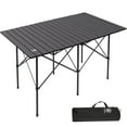 thumbnail image 1 of EVER ADVANCED Lightweight Foldable Aluminum Camping Table, Black, 1 of 7