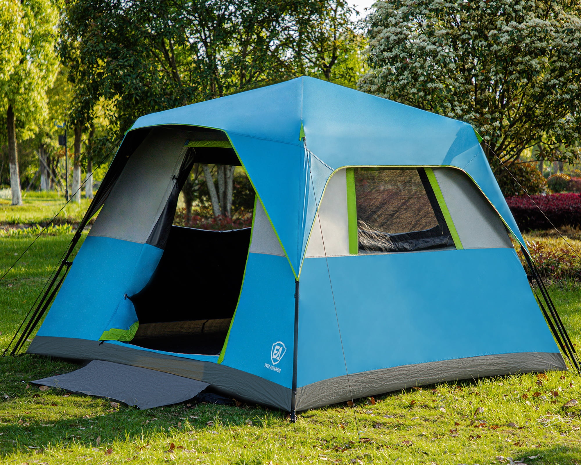EVER ADVANCED 6 Person Blackout Camping Tent Instant Family Cabin Tents with Rainfly 60s Quick Setup Water Resistant Blue in Tanzania at TZS 894004 Rating 5