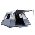 thumbnail image 1 of EVER ADVANCED 6 Person Blackout Camping Tent, Instant Family Tents with Rainfly, 60 s Quick Setup, Water-Resistant, Gray, 1 of 9