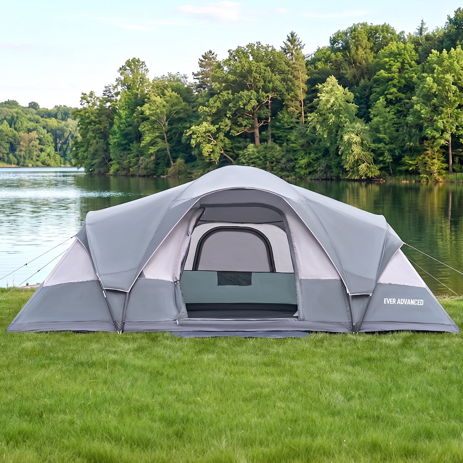 EVER ADVANCED 8 Person Family Camping Tent, Family Dome Tent with