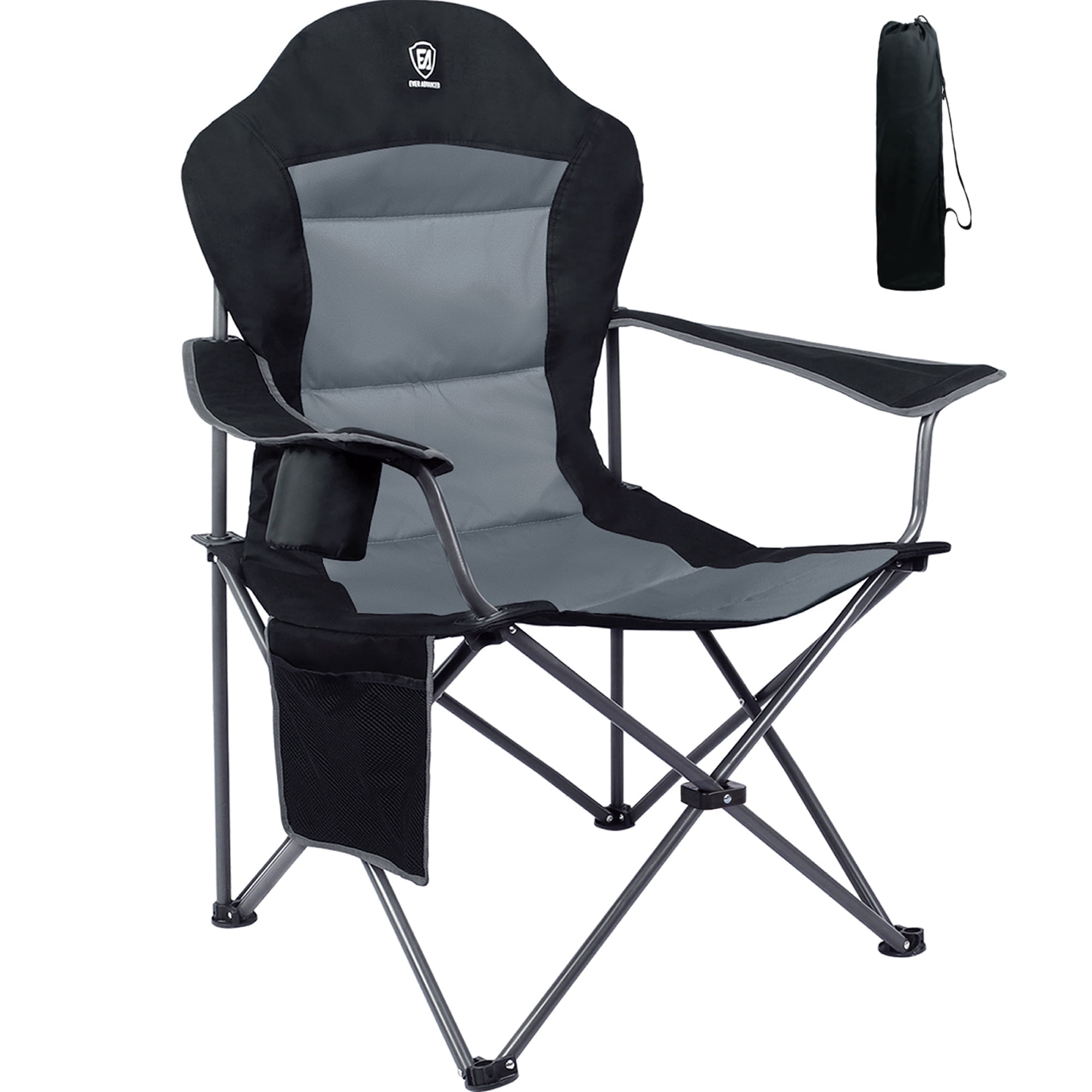 EVER ADVANCED Folding Camping Chair, Oversized Lawn Chair, Padded