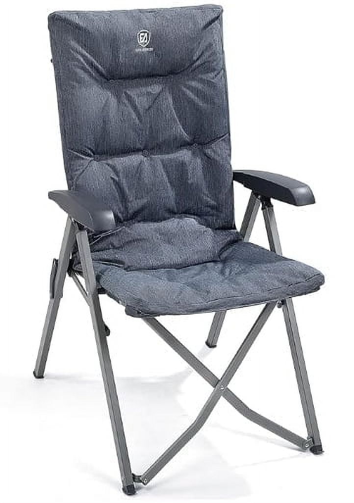 Picnic Time NCAA Reclining Camp Chair - Padded Seat With 3 Positions & Cup Holder | Team Colors Available