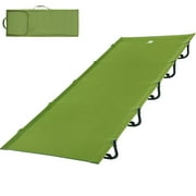 EVER ADVANCED Portable Camping Cot for Adults, Folding Sleeping Cots with Carry Bag, Foldable Camp Bed, Heavy Duty Supports 250 lbs, Green