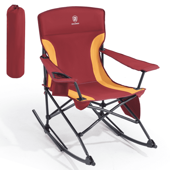 Camping Chair, 360 Swivel Portable Folding Outdoor Lawn Chair with Cup ...