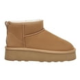 thumbnail image 1 of EVER AU Women Heron Ultra Mini Platform Boots - Chestnut, 1 of 11