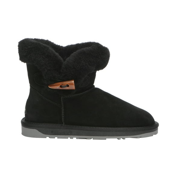 EVER AU Women Robin Horn Toggle button Mini Boots - Black