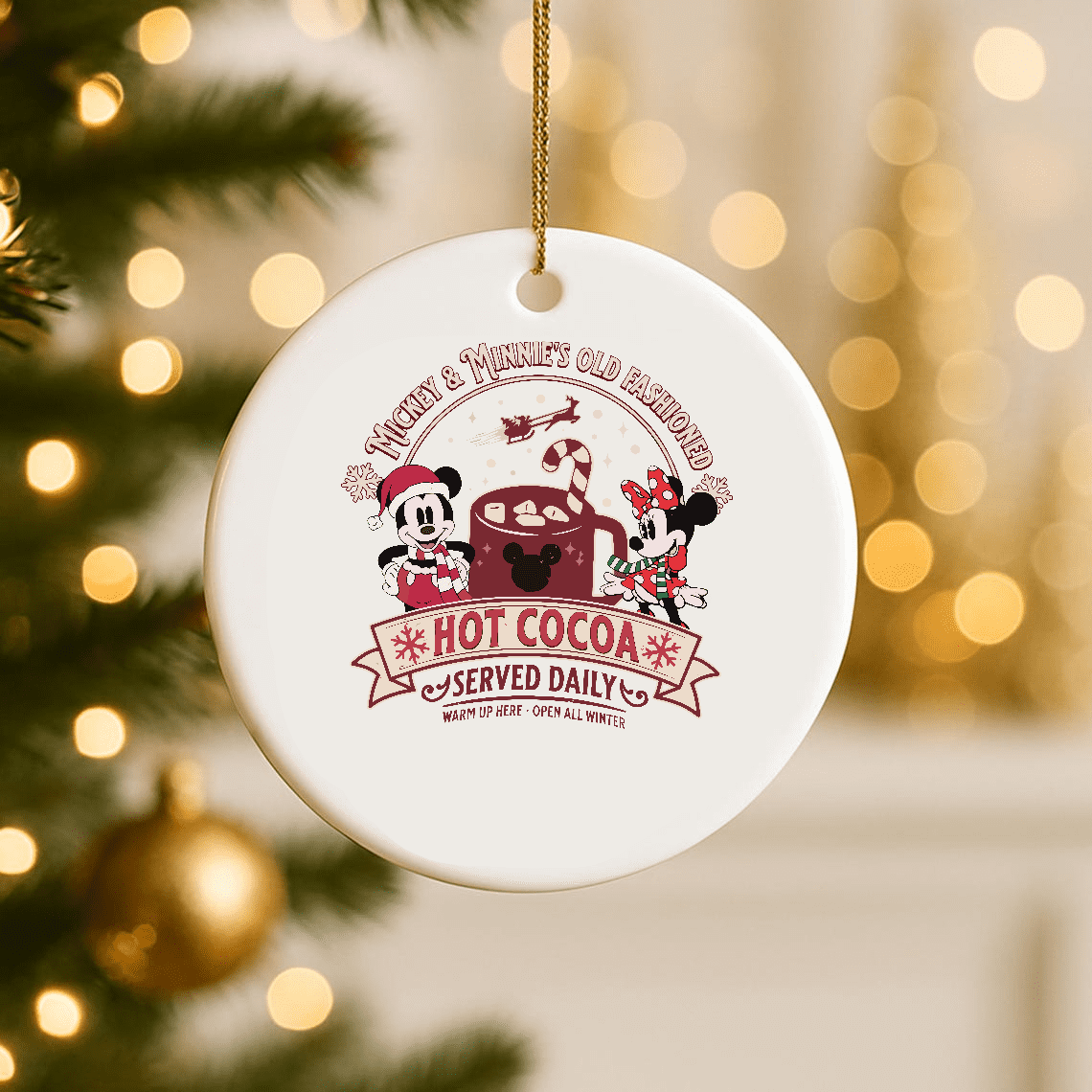 EVERA Disney Hot Cocoa Ornament, Disney Ornament, Mickey And Minnie