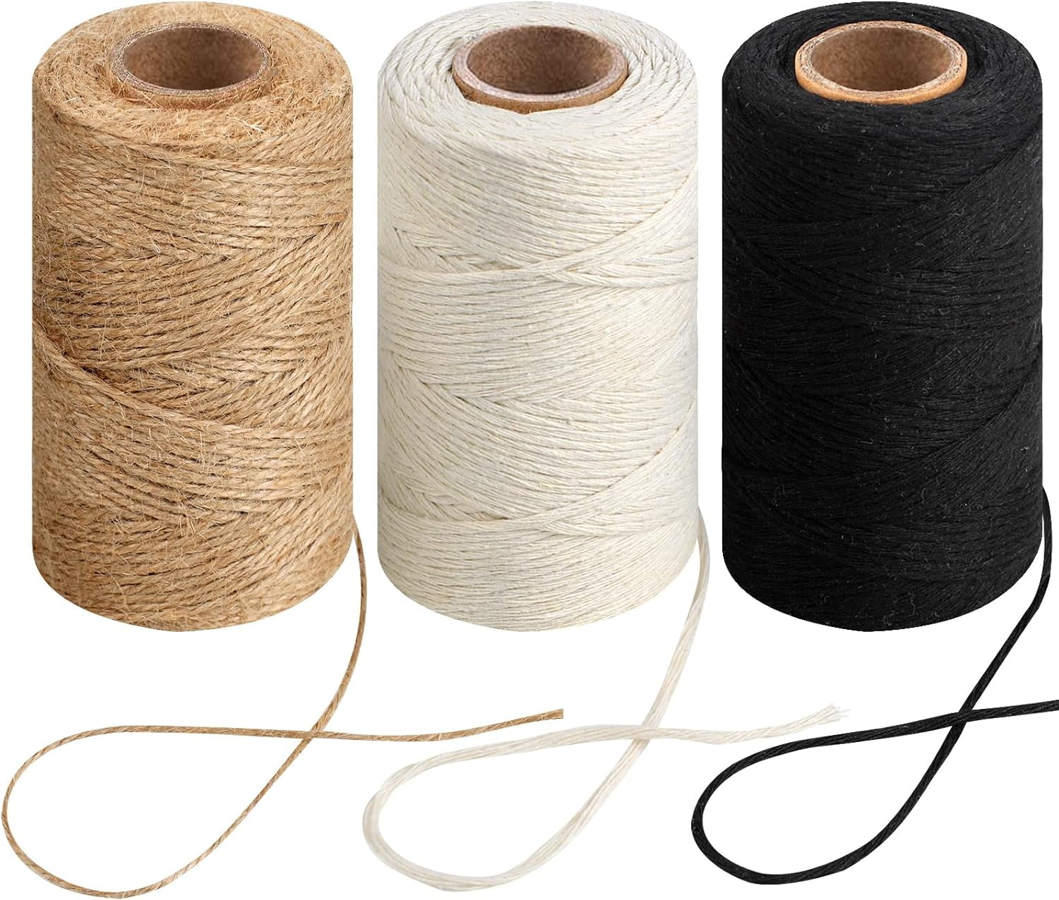 EVERBETTERUS 984 Ft Twine String, Natural Jute Twine, 2mm White Cotton ...