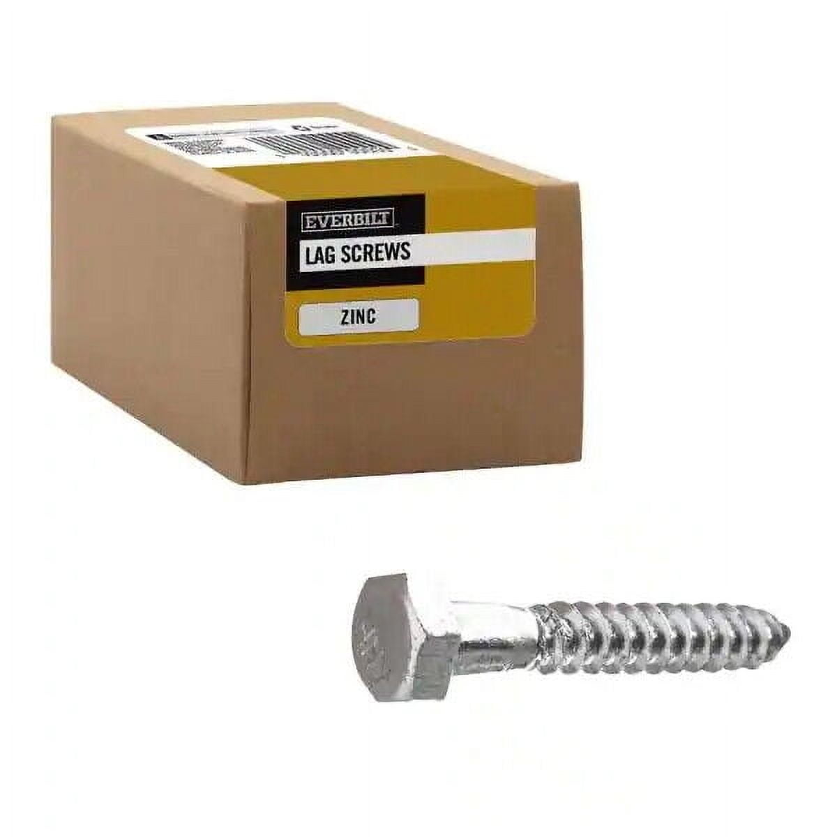 EVERBILT 3/8 in. x 3 in. Hex Head Zinc Plated Steel Lag Bolts Screws (25-Pack) 506400