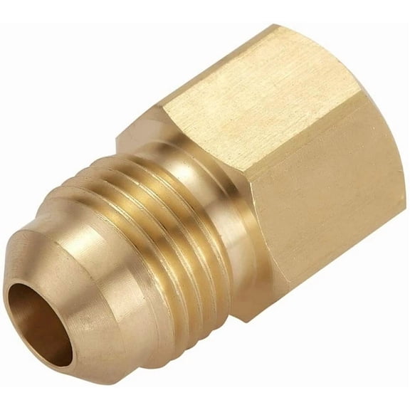 EVERBILT LFA-177 3/8 in. Threaded Flare x 1/2 FIP Brass Adapter Pipe Coupling Fitting