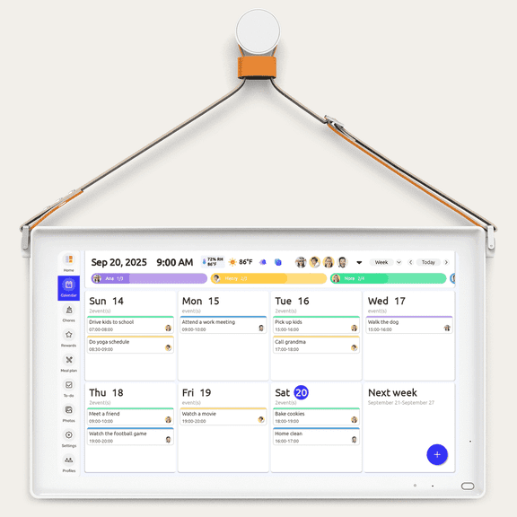 EVERBLOG Touch 21.5" Digital Calendar Chore Chart  1080P Full HD Interactive Touchscreen, Smart Family Planner, Hearth Display Digital Calendar Wall & Desk Mountable for Seamless Scheduling