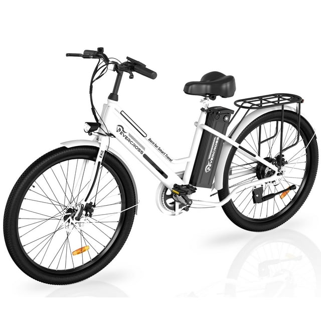 EVERCROSS Electric Bike, 26" Ebike, 500W Motor Mountain Bike for Adults, 36V 12AH Removable Battery, 20MPH Electric Bicycle with LED Display for Women - UL2849