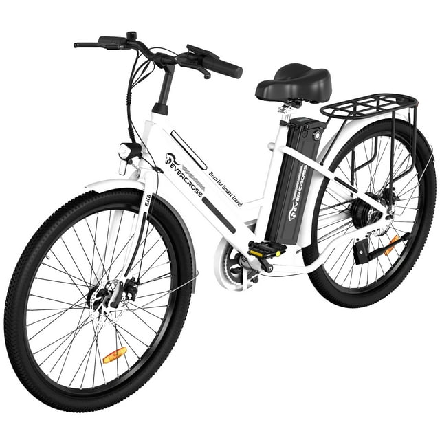 EVERCROSS 26″ 500W Electric Mountain Bike with 36V Removable Battery, LED Display