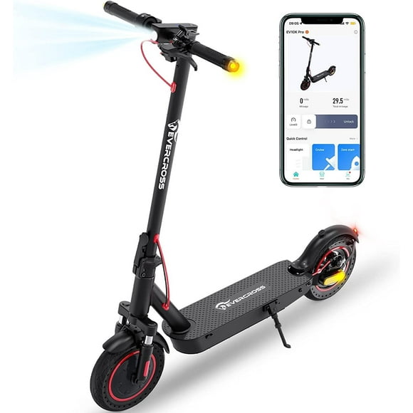EVERCROSS Electric Scooter for Adults, 500W Motor up to 19 MPH & 22 Mile, 10'' Solid Tires, Folding Electric Scooter with Double Braking System