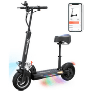 EVERCROSS Electric Scooter with 10" Solid Tires, 800W Motor up to 28 MPH and 25 Miles Range, Folding Electric Scooter for Adults , Black