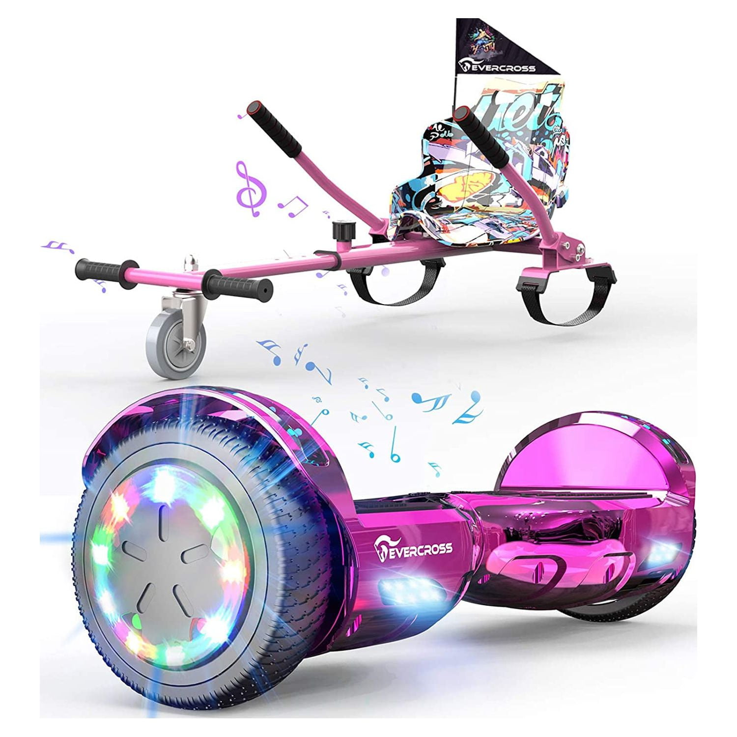 EVERCROSS Hoverboard Combo, Self Balancing Scooter with Seat