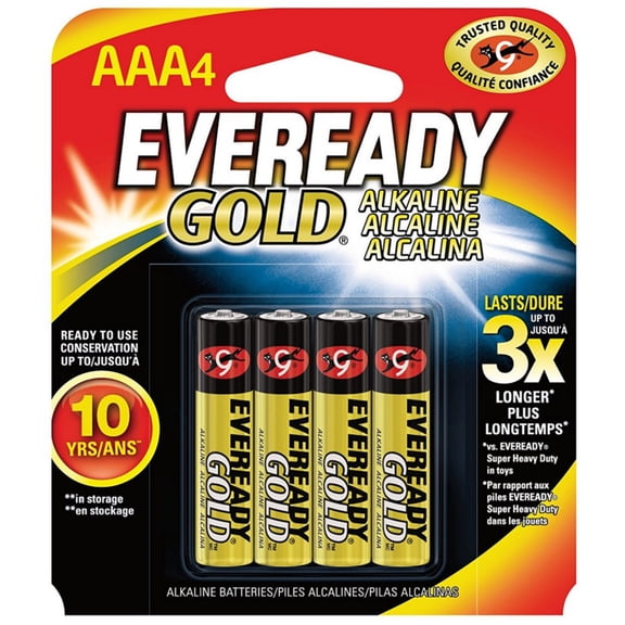 EVEREADY GOLD AAA Batteries, 4 pk