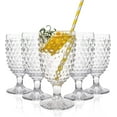 thumbnail image 1 of EVEREST GLOBAL Hobnail Beverage Glass Goblet set of 6, 13 oz for Iced Tea Soda Wine Water Milk Coke Bubble Juice and Beer Perfect for Dinner Table Parties Bars Restaurants (Crystal Clear), 1 of 12