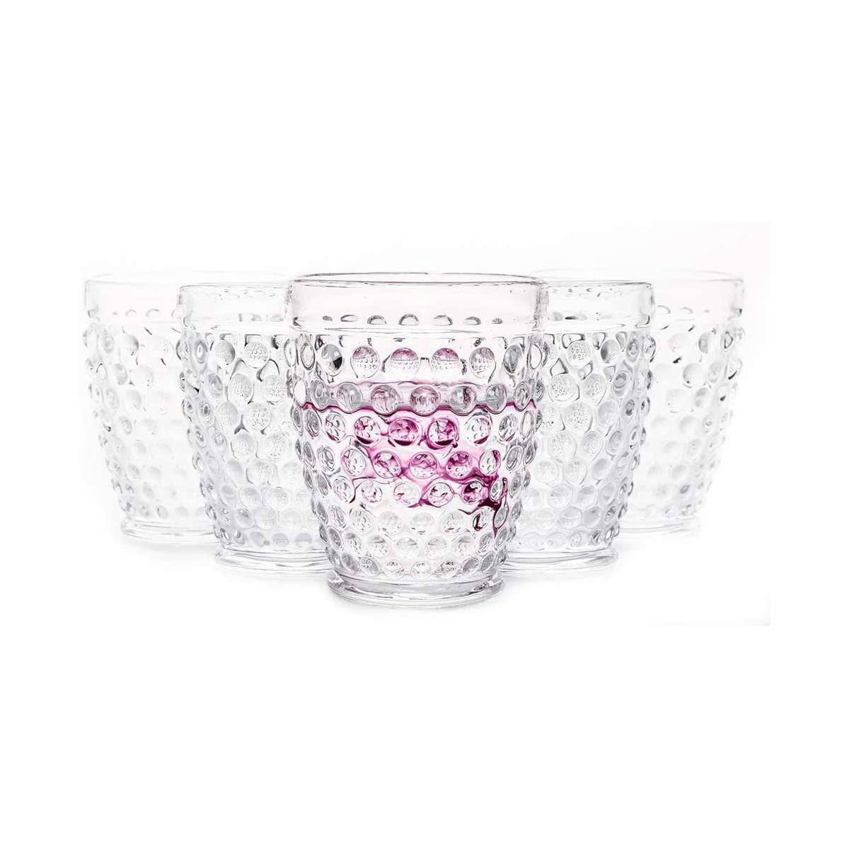 Hobnail Old Fashion Iced Beverage Tumblers 10 Oz. Set Of 6 Drinking Glasses F