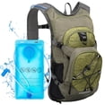 thumbnail image 1 of EVERFUN Hydration Backpack, 18L Hiking Water Pack with Water Bladder 2L/67oz Hydropack Biking, Green, 1 of 10