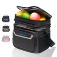 thumbnail image 1 of EVERFUN Insulated Cooler Bag Mini Lunch Box, 12 Can Soft-sided Leakproof Thermal Bag for Work, Beach, Black, 1 of 11