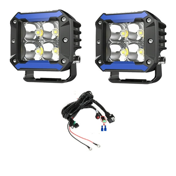 EVERGEAR 2pk 4 inch  Work Light with CREE LED Includes Mounting Brackets and Wiring Harness