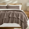 thumbnail image 1 of EVERGRACE Cotton Coverlet Set Full Queen Size 3 Pieces, Lightweight Soft Ribbed Matelassé Bedspread Quilt Set, Cozy Oversized Quilted Bedding Set with 2 Pillow Shams for All Seasons, Mocha Brown, 1 of 8