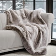 thumbnail image 1 of EVERGRACE Luxury Soft Faux Chinchilla Fur Throw Blanket for Couch, Warm Thick Heavy Winter Throw Blanket 1220GSM for Bed, Fluffy Cozy Mink Blanket with Reversible Velvet, Champagne Fawn, 60''x80'', 1 of 8