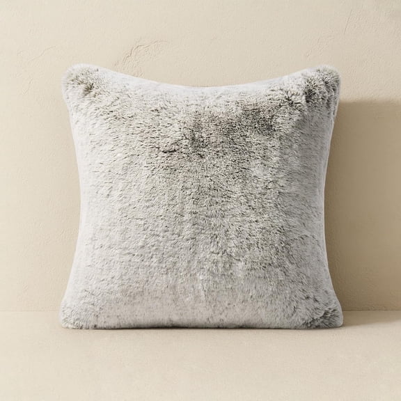 EVERGRACE Luxury Soft Faux Chinchilla Fur Throw Pillow Cover 1 Piece, Decorative Plush Fluffy Cozy Mink Pillow Case 20"x20" for Couch Sofa Bed Living Room, Champagne Fawn