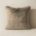 thumbnail image 1 of EVERGRACE Luxury Soft Faux Chinchilla Fur Throw Pillow Cover 1 Piece, Decorative Plush Fluffy Cozy Mink Pillow Case 20"x20" for Couch, Square Cushion Cases for Sofa Bed Living Room, Brown Sable, 1 of 8