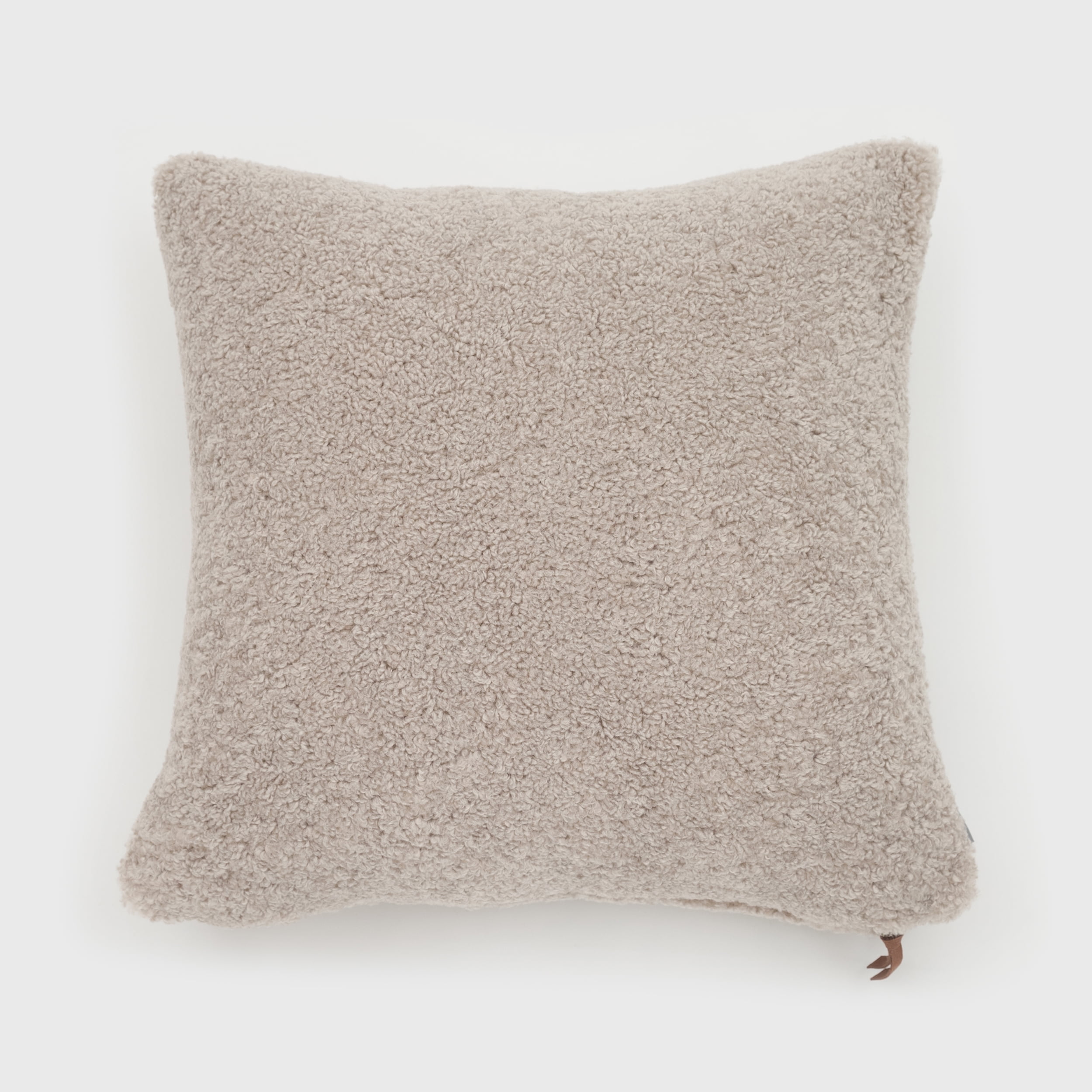 Gray Sherpalux Teddy Sherpa Square Throw Pillow 20" x 20"