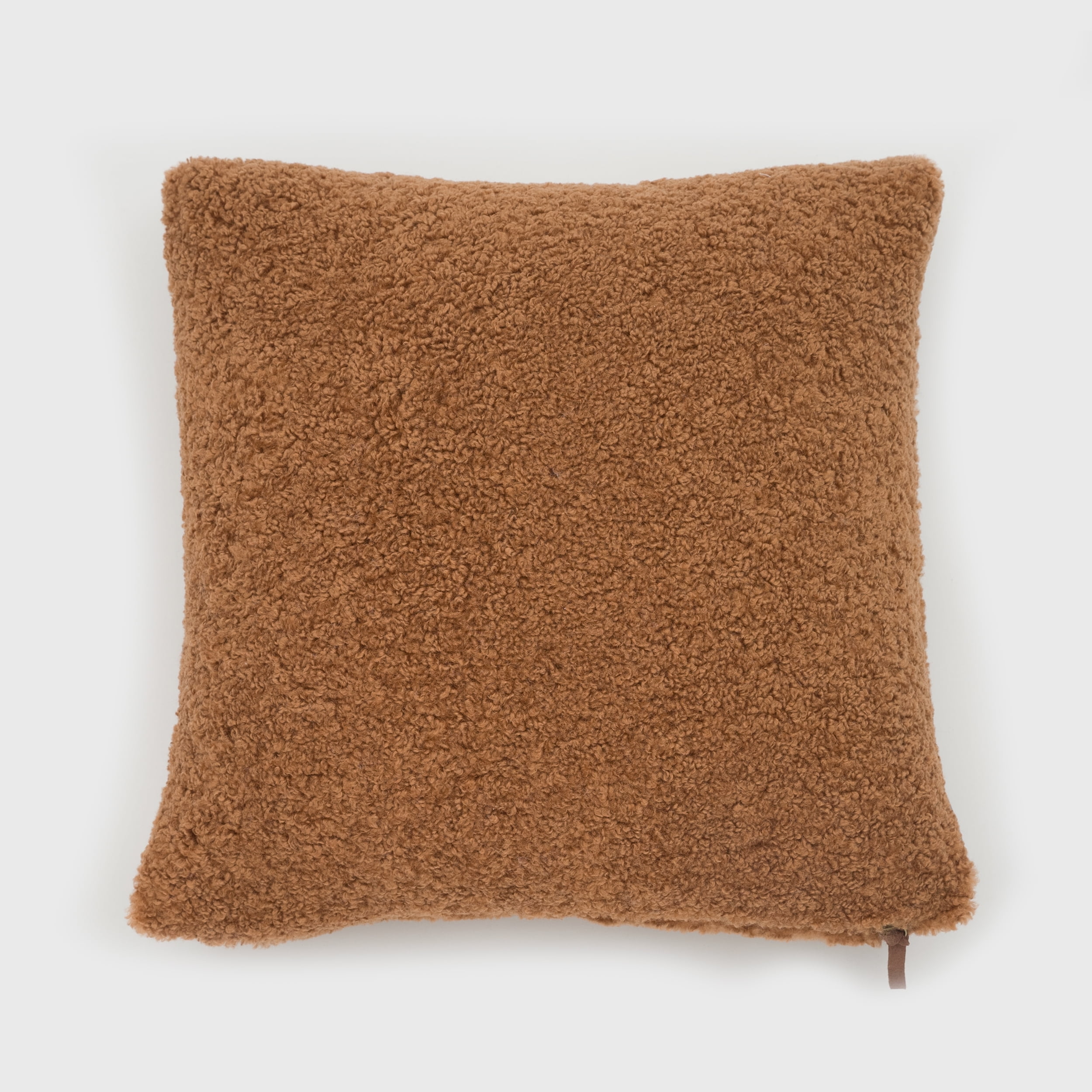 Evergrace Glazed Ginger Sherpa Square Throw Pillow 20x20