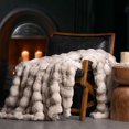 thumbnail image 1 of EVERGRACE Ultra Soft Luxury Fluffy Faux Rabbit Fur Throw Blanket, Thick Warm Bubble Throw for Bed, Cozy Plush Reversible Blankets for Couch, Chair, Sofa, Light Grey, 60x80 Inches, 870 GSM, 1 of 8