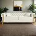 thumbnail image 1 of EVERGRATE FURNITURE Modern Velvet Tufted Sofa with Metal Legs, Beige, 1 of 10