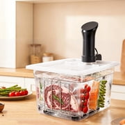 Everie 12Qt Sous Vide Container with Split-Hinge Lid and Rack, 3-Piece Set, Clear, Compatible with 62mm Anova Instant SET-12-NANO-PP