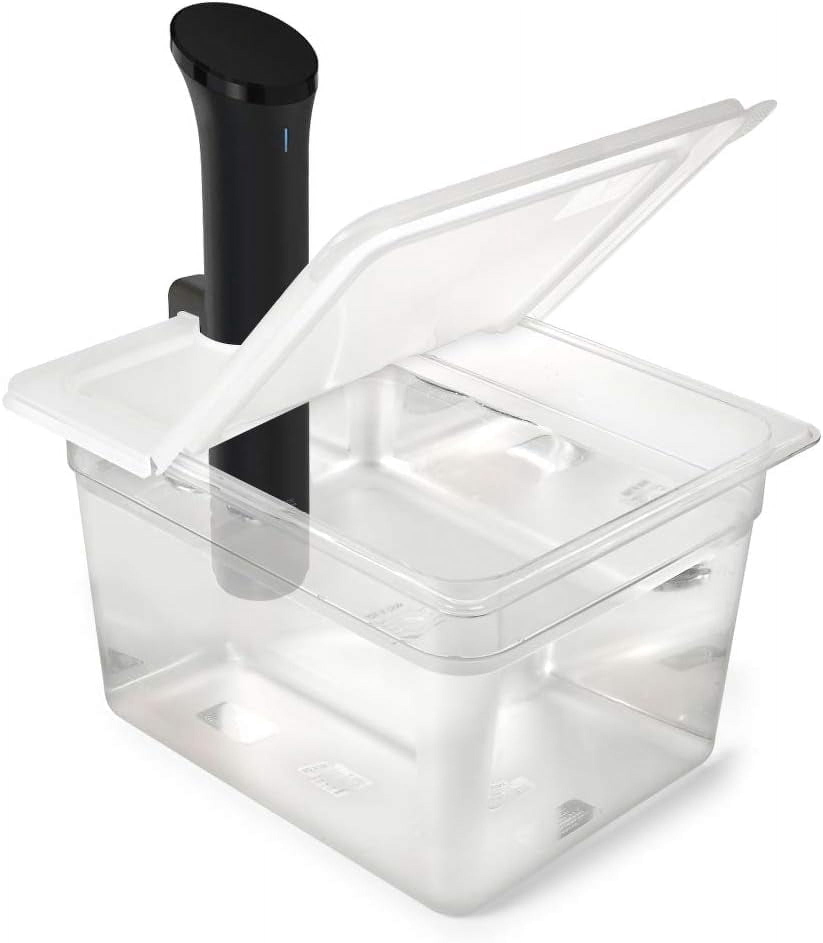 EVERIE 12 Quart Sous Vide Cooking Container with Collapsible Hinged Lid ...