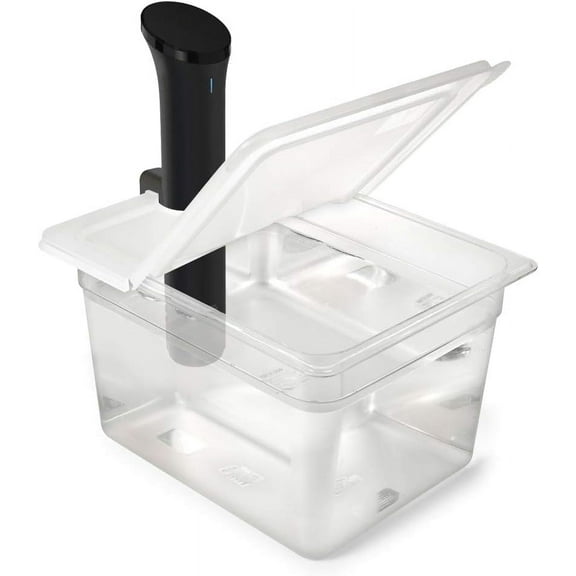 EVERIE 12 Quart Sous Vide Cooking Container with Collapsible Hinged Lid - Compatible with Anova Precision Sous Vide Cookers All Models