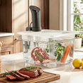 thumbnail image 1 of Everie 12 Quart Sous Vide Container with Collapsible Hinged Lid - Compatible with Most Anova Precision Sous Vide Cookers Diameter Less than 62mm (EVC-NANO), 1 of 9