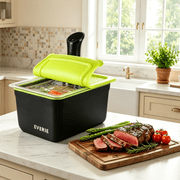 Everie 12Qt Sous Vide Container with Lid,Rack & Sleeve Compatible with Diameter Less 71mm Cooker Anova, Joule, Instant Pot KIT-TY-GJ
