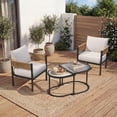 thumbnail image 1 of EVERITE 4-Piece Outdoor Patio Furniture Set with Coffee Table, Wicker Outdoor Sofa with Washable Thick Cushions for Poolside, Balcony, Deck, Natural, 1 of 7